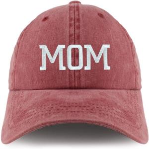 image:imageTrendy Apparel Shop Mom Embroidered Pigment Dyed Unstructured CapWine