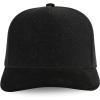 image:imageTrendy Apparel Shop 5 Panel Cotton and Suede Combo Snapback Baseball CapBlack Black 1