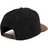 image:imageTrendy Apparel Shop 5 Panel Cotton and Suede Combo Snapback Baseball CapBlack Brown 1