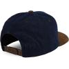 image:imageTrendy Apparel Shop 5 Panel Cotton and Suede Combo Snapback Baseball CapDark Denim Brown 1