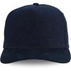 image:imageTrendy Apparel Shop 5 Panel Cotton and Suede Combo Snapback Baseball CapDark Denim Navy 1