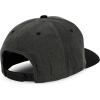 image:imageTrendy Apparel Shop 5 Panel Cotton and Suede Combo Snapback Baseball CapGrey Black 1
