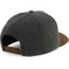 image:imageTrendy Apparel Shop 5 Panel Cotton and Suede Combo Snapback Baseball CapGrey Brown 1