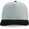 image:imageTrendy Apparel Shop 5 Panel Cotton and Suede Combo Snapback Baseball CapLight Denim Black 1