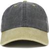 image:imageTrendy Apparel Shop Low Profile Unstructured Pigment Dyed Two Tone Baseball CapBlack Khaki