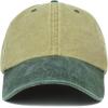 image:imageTrendy Apparel Shop Low Profile Unstructured Pigment Dyed Two Tone Baseball CapKhaki Dk Green