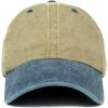 image:imageTrendy Apparel Shop Low Profile Unstructured Pigment Dyed Two Tone Baseball CapKhaki Navy