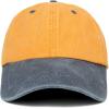 image:imageTrendy Apparel Shop Low Profile Unstructured Pigment Dyed Two Tone Baseball CapMustard Navy