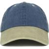 image:imageTrendy Apparel Shop Low Profile Unstructured Pigment Dyed Two Tone Baseball CapNavy Khaki