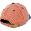image:imageTrendy Apparel Shop Low Profile Unstructured Pigment Dyed Two Tone Baseball CapOrange Navy