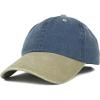 image:imageTrendy Apparel Shop Low Profile Unstructured Pigment Dyed Two Tone Baseball CapNavy Khaki