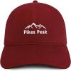 image:imageTrendy Apparel Shop Pikes Peak Embroidered Cotton Unstructured Low Profile Dad HatMaroon