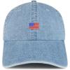 image:imageTrendy Apparel Shop US American Flag Small Embroidered 100 Cotton Denim Cap Dad HatLight Blue