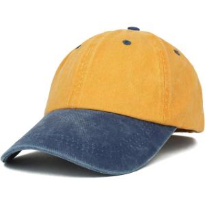 image:imageTrendy Apparel Shop Low Profile Unstructured Pigment Dyed Two Tone Baseball CapMustard Navy