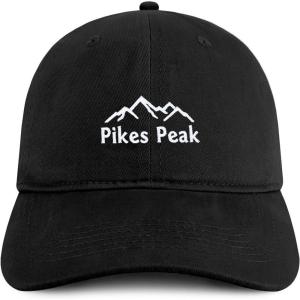image:imageTrendy Apparel Shop Pikes Peak Embroidered Cotton Unstructured Low Profile Dad HatBlack