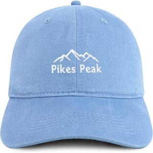 image:imageTrendy Apparel Shop Pikes Peak Embroidered Cotton Unstructured Low Profile Dad HatCarolina Blue