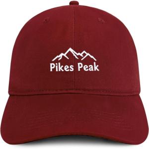 image:imageTrendy Apparel Shop Pikes Peak Embroidered Cotton Unstructured Low Profile Dad HatMaroon
