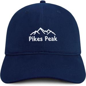 image:imageTrendy Apparel Shop Pikes Peak Embroidered Cotton Unstructured Low Profile Dad HatNavy