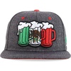 image:imageTrendy Apparel Shop 6 Panel Mexico Theme Beer Embroirdered Snapback CapCharcoal