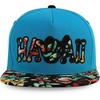 image:imageTrendy Apparel Shop Hibiscus Hawaiian Tropical Floral Aloha Embroidered Snapback CapAqua Black 1