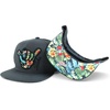 image:imageTrendy Apparel Shop Hibiscus Hawaiian Tropical Floral Aloha Embroidered Snapback CapDark Grey Dark Grey