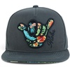 image:imageTrendy Apparel Shop Hibiscus Hawaiian Tropical Floral Aloha Embroidered Snapback CapDark Grey Dark Grey
