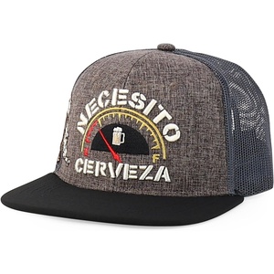 image:imageTrendy Apparel Shop 6 Panel Mexico Theme Beer Embroirdered Snapback CapHeather Brown Black2