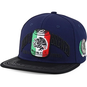 image:imageTrendy Apparel Shop 6 Panel Mexico Theme Beer Embroirdered Snapback CapNavy Black 1