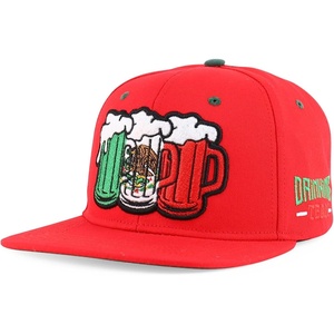 image:imageTrendy Apparel Shop 6 Panel Mexico Theme Beer Embroirdered Snapback CapRed