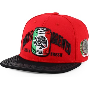 image:imageTrendy Apparel Shop 6 Panel Mexico Theme Beer Embroirdered Snapback CapRed Black 1