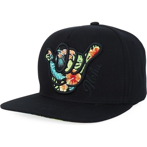 image:imageTrendy Apparel Shop Hibiscus Hawaiian Tropical Floral Aloha Embroidered Snapback CapBlack Black