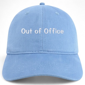 image:imageTrendy Apparel Shop Out of Office Embroidered Cotton Unstructured Low Profile Dad HatCarolina Blue