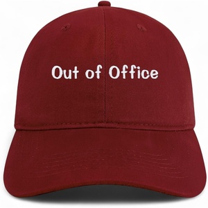 image:imageTrendy Apparel Shop Out of Office Embroidered Cotton Unstructured Low Profile Dad HatMaroon