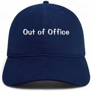 image:imageTrendy Apparel Shop Out of Office Embroidered Cotton Unstructured Low Profile Dad HatNavy