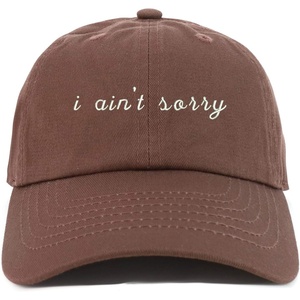 image:imageTrendy Apparel Shop Youth I Aint Sorry Adjustable Soft Crown Baseball CapBrown