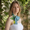 image:imageTrendy Apparel Shop Soft Silky Rectangle Skinny Scarf for Multi Styling 47x3Blue 3 1pk