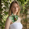 image:imageTrendy Apparel Shop Soft Silky Rectangle Skinny Scarf for Multi Styling 47x3Green 1 1pk