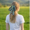 image:imageTrendy Apparel Shop Soft Silky Rectangle Skinny Scarf for Multi Styling 47x3Green 1pk