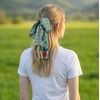 image:imageTrendy Apparel Shop Soft Silky Rectangle Skinny Scarf for Multi Styling 47x3Green 2 1pk