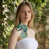 image:imageTrendy Apparel Shop Soft Silky Rectangle Skinny Scarf for Multi Styling 47x3Green Pink Yellow 3pk