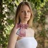 image:imageTrendy Apparel Shop Soft Silky Rectangle Skinny Scarf for Multi Styling 47x3Pink 1pk