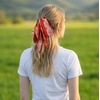 image:imageTrendy Apparel Shop Soft Silky Rectangle Skinny Scarf for Multi Styling 47x3Red 1pk