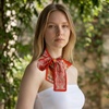 image:imageTrendy Apparel Shop Soft Silky Rectangle Skinny Scarf for Multi Styling 47x3Red 1pk