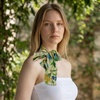 image:imageTrendy Apparel Shop Soft Silky Rectangle Skinny Scarf for Multi Styling 47x3Yellow 2 1pk