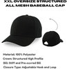 image:imageTrendy Apparel Shop XXL Oversize 6 Panel Structured All Mesh Baseball CapBlack
