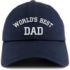 image:imageTrendy Apparel Shop Worlds Best Dad Embroidered Low Profile Soft Cotton Dad Hat CapNavy