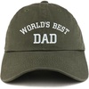 image:imageTrendy Apparel Shop Worlds Best Dad Embroidered Low Profile Soft Cotton Dad Hat CapOlive 2