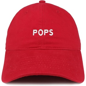 image:imageTrendy Apparel Shop Pops Embroidered Cap Premium Cotton Dad HatRed