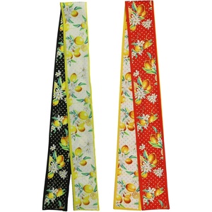image:imageTrendy Apparel Shop Soft Silky Rectangle Skinny Scarf for Multi Styling 47x3Black Red 2pk