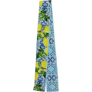 image:imageTrendy Apparel Shop Soft Silky Rectangle Skinny Scarf for Multi Styling 47x3Blue 3 1pk